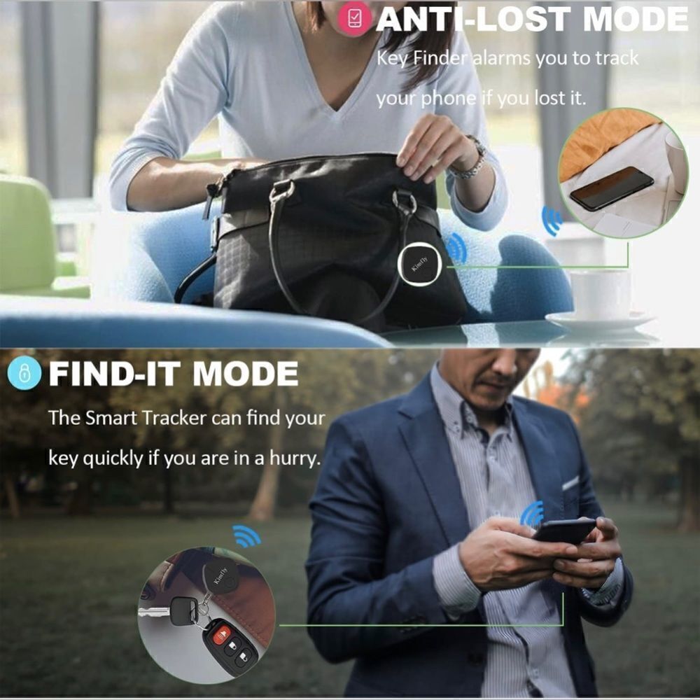2-Pack Bluetooth Tracker Finder for Keys Wallets Backpacks for Android/iOS Phone - Picture 6 of 10